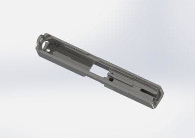 Gun receiver model for CNC machining/programming
