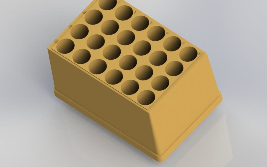 Laboratory tray model for mold vendor