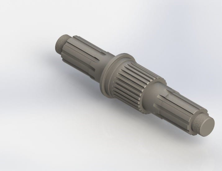 Transmission shaft model and CAD Drawing of Truck Part